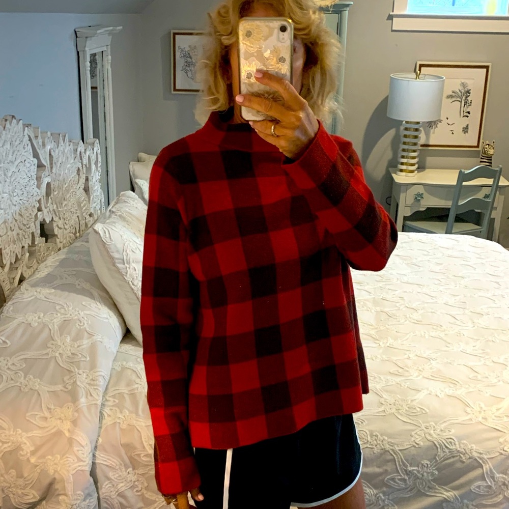 Anthropologie buffalo plaid swing swearer Size S